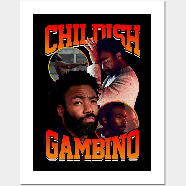 Childish Gambino vintage tee Wall Art by 10thstreet